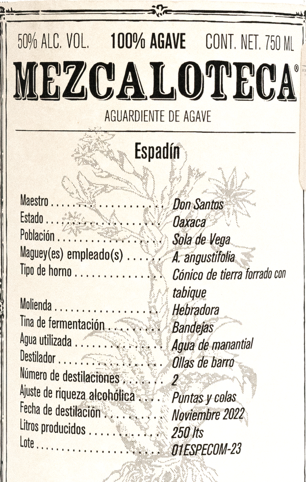 Clay distilled espadin - Sola de Vega, Oaxaca 750 ml