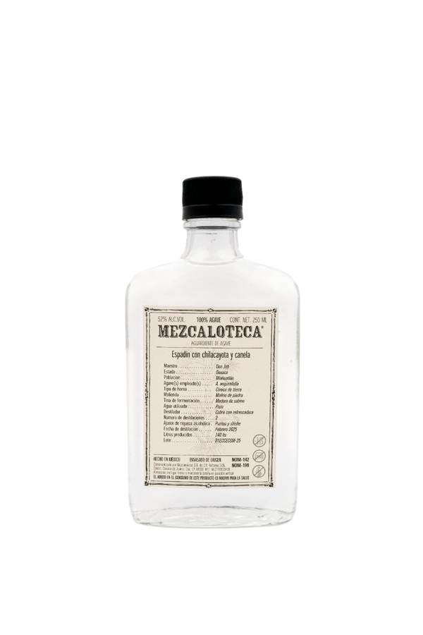 Espadín destilado con canela y chilacayota- Miahuatlán, Oaxaca 250 ml