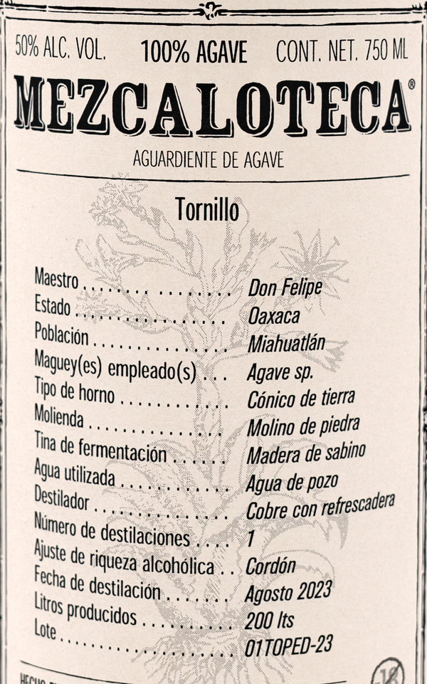 Tornillo - Miahuatlán, Oaxaca 750 ml