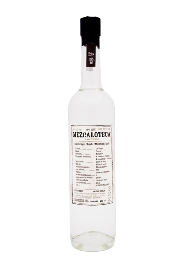 Ensamble de 5 agaves: Bicuixe/Coyote/Espadín/Madrecuixe/Tobalá - Miahuatlán, Oaxaca 750 ml.