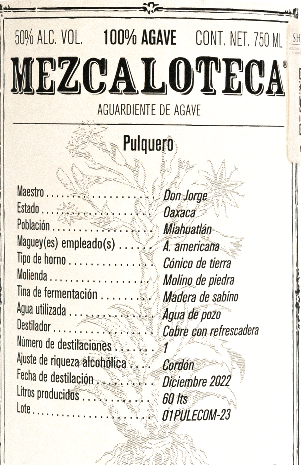 Pulquero - Miahuatlán, Oaxaca 750 ml